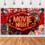 Mocsicka Movie Night Party Decorations Banner Movie Happy Birthday Backdrop Popcorn Movie Theme Party Decorations Supplies Photo Background (Movie Night, 6×3.6ft)