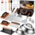 ROMANTICIST 29PCS Griddle Accessories Set – Flat Top Teppanyaki Spatula Set with Scraper, Basting Cover for Camp Chef- Home Cooking Griddle and Outdoor BBQ Gifts for Father’s Day