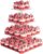 YestBuy 4 Tier Acrylic Cupcake Stand, Premium Cupcake Holder, Acrylic Cupcake Tower Display Cady Bar Party Décor â Display for Pastry(4.7″ Between 2 Layers)