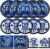 Graduation Party Supplies Dinnerware Set blue Disposable dinner paper plates dessert paper plates and Napkins for Congrats Grad Party Decorations, Serve 50