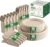 250 Piece Biodegradable Paper Plates Set Disposable Dinnerware Set, Eco Friendly Compostable (EXTRA LONG UTENSILS), Utensil include, Forks, Knives and Spoons for Party andBirthday party, camping