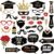 Happy Graduation 2026 Photo Booth Props 35pcs Funny Large Graduation Photo Props Class of 2026 Grad Decor with Sticks for Kids Boy Girl Women Men Graduation Party Favors Supplies Decorations
