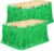 Fovths 2 Pack Luau Grass Table Skirt Natural 9 Feet x 29.5 Inch Hawaiian Table Skirt for Tropical Hawaiian Party Decorations Luau Party Costume Party, Green