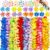 60PCS Hawaiian Luau Leis Party Decorations Birthday Supplies Set, Hawaii Tropical Flowers Necklaces Lei Bracelets Hair Clips Bulk Summer Beach Accessories Decor Favors