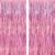 2 Pack Glitter Pink Backdrop, 3.28 FT x 7.05 FT Birthday Party Decorations, Laser Pink Fringe Curtains Foil Streamer Tinsel, Pink Curtains Photo Backdrop Happy Birthday Valentines Day Backdrop